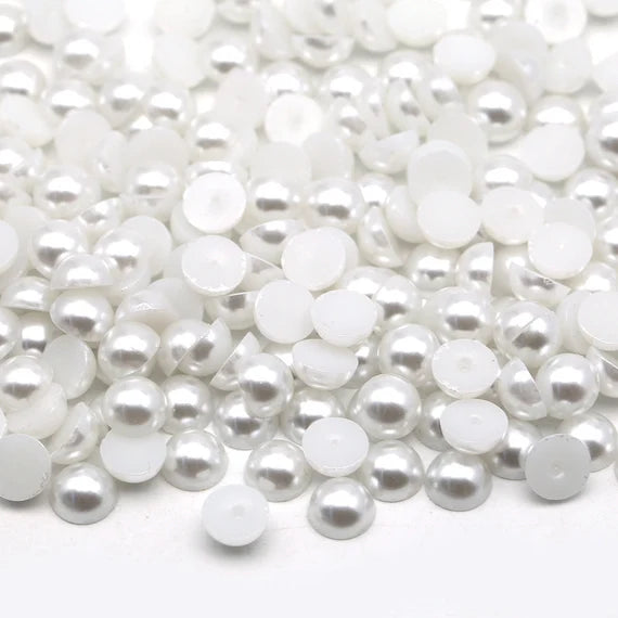 white flatback pearls