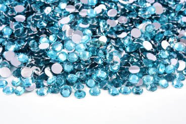 Aquamarine resin rhinestones - UniqueLeeCreations