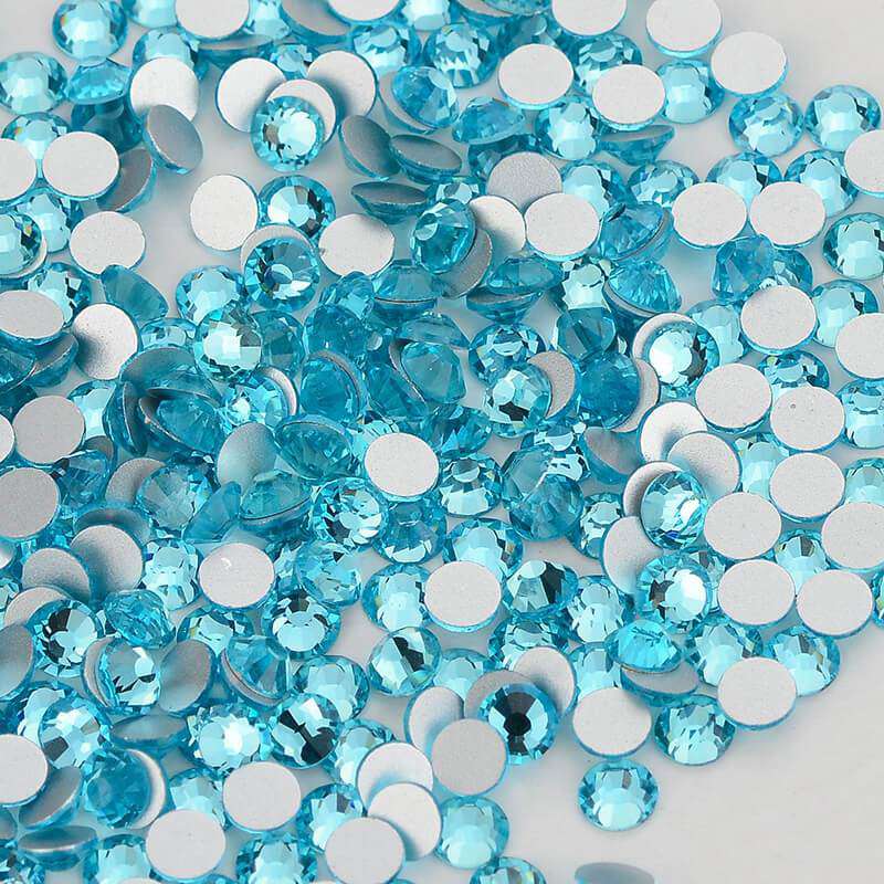 Aqumarine glass rhinestones - UniqueLeeCreations