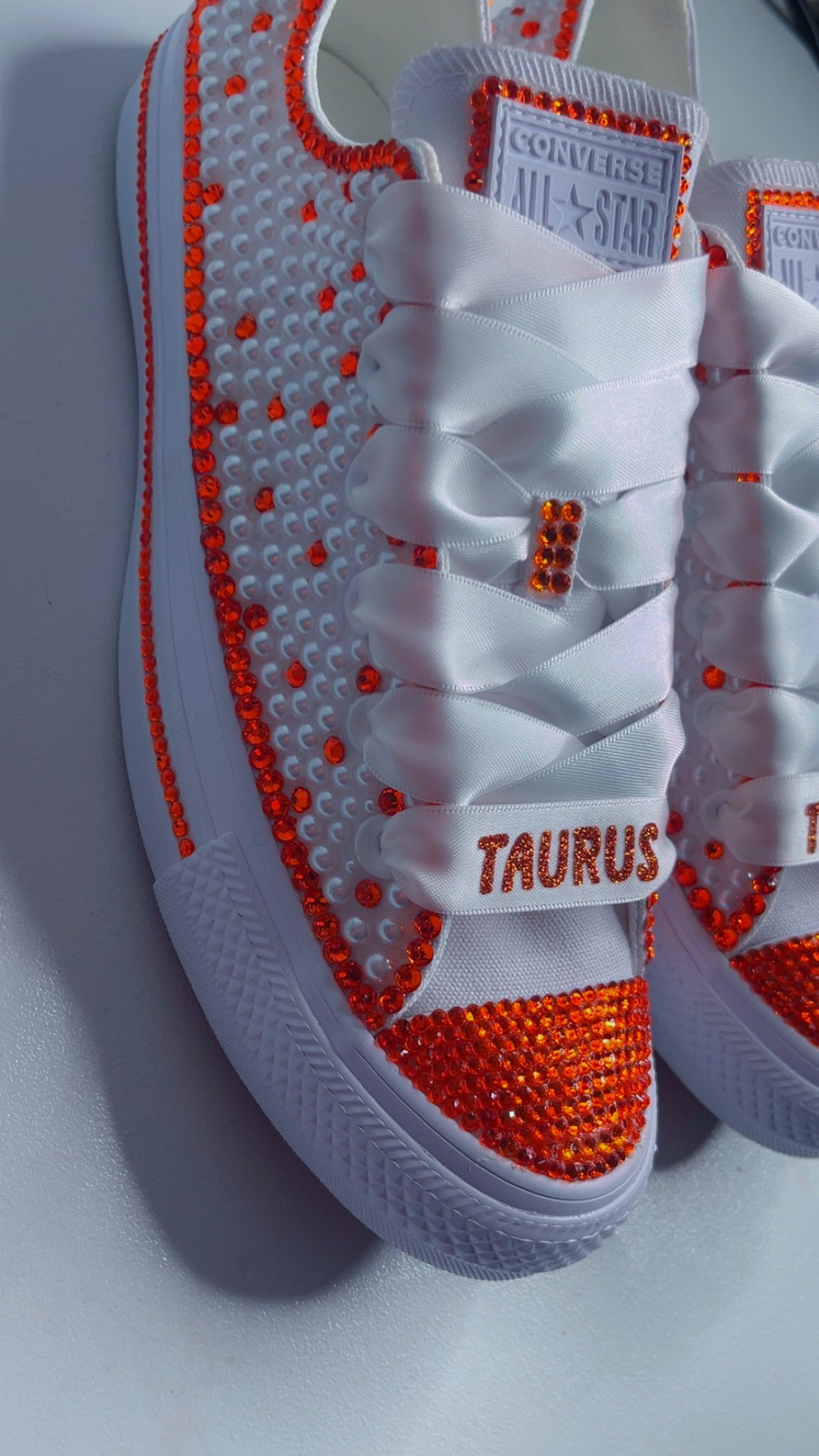 Custom Pearl & Rhinestone Sneakers