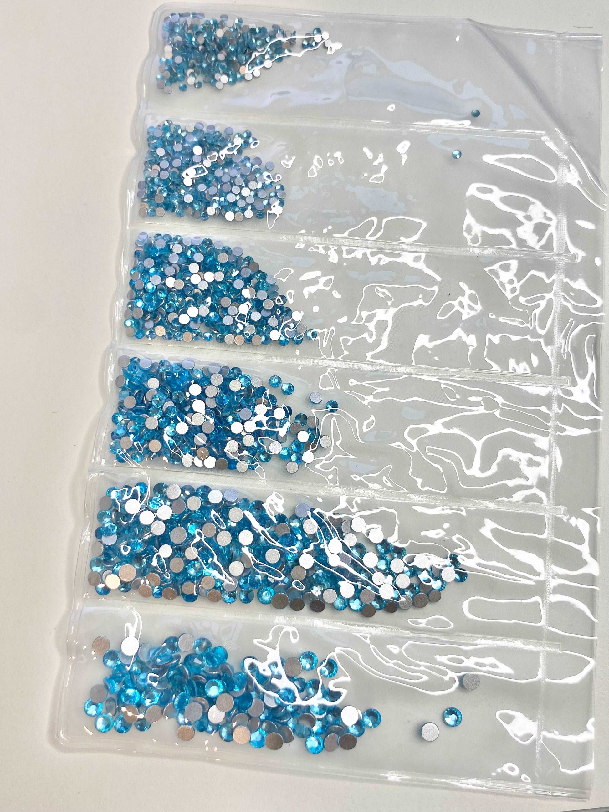 rhinestone variety packs aquamarine glass rhinestones