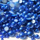 Royal blue ( Sapphire) flatback pearls