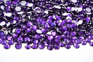 Purple resin rhinestones