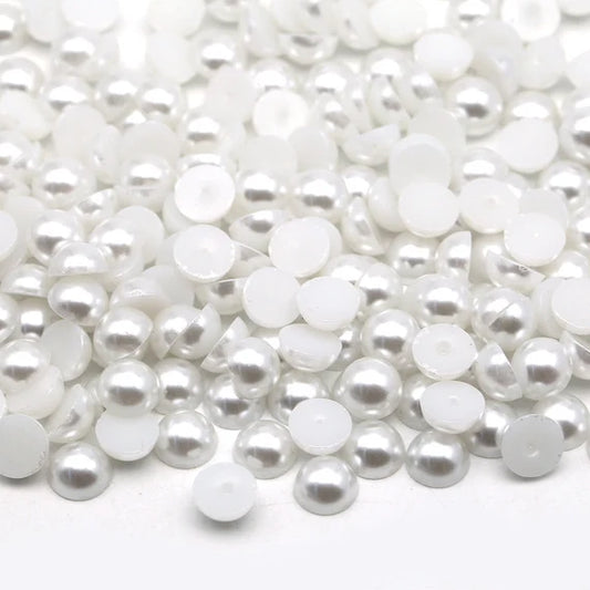 white flatback pearls