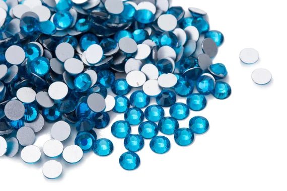 Blue Zircon glass rhinestones - UniqueLeeCreations