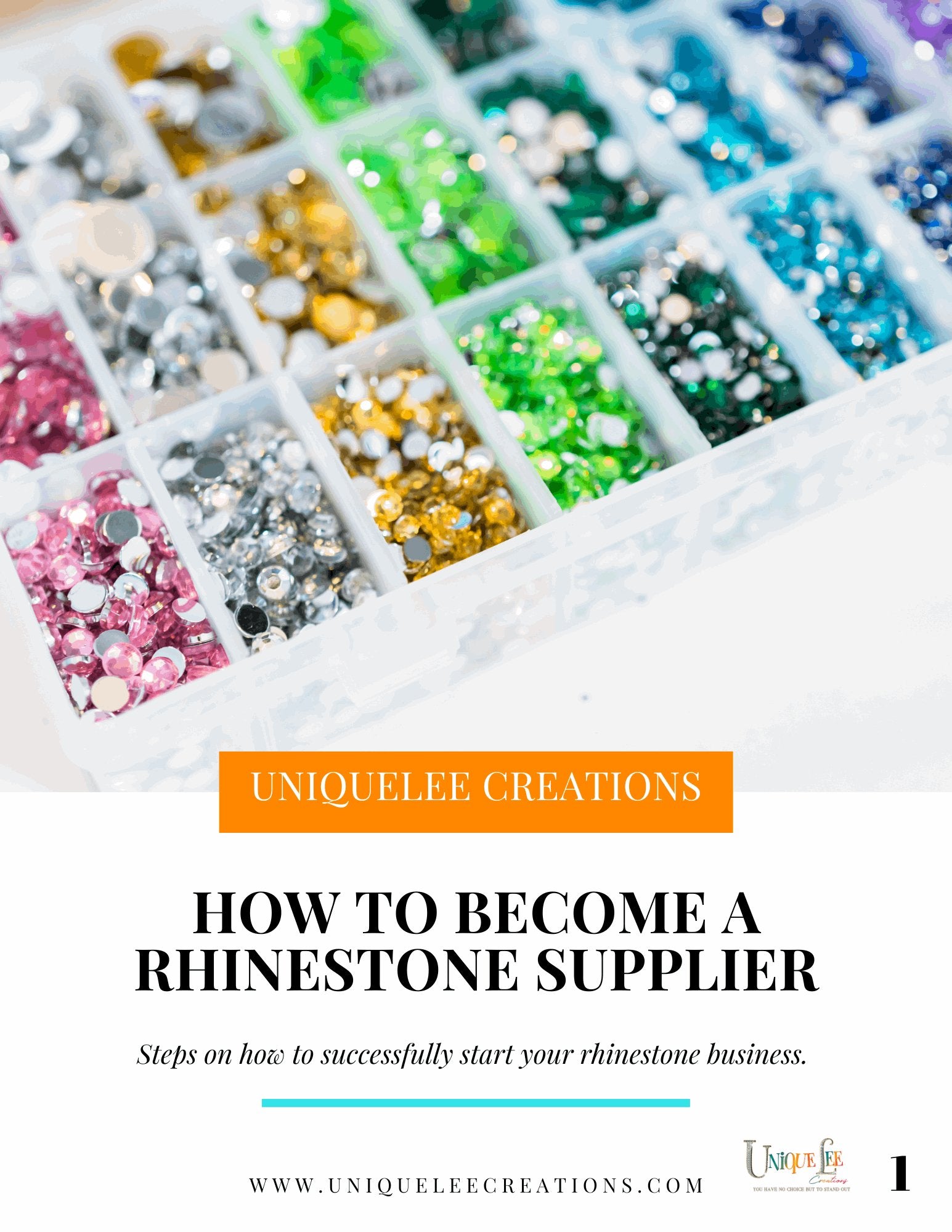 How to become a rhinestone supplier e-book - UniqueLeeCreations