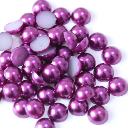 Violet flatback pearls